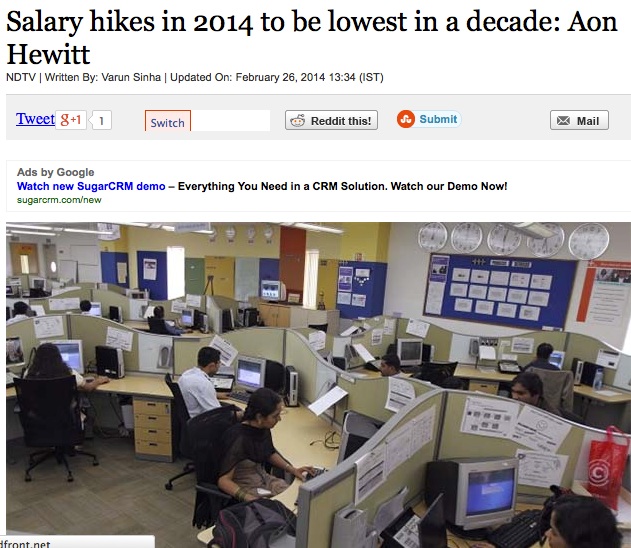 2014 Lowest Salary Hikes in Decade